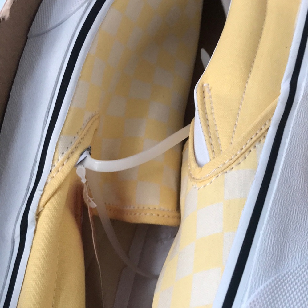 Vans slip on checker yellow gldnhz sneaker shoes - Picture 2 of 2